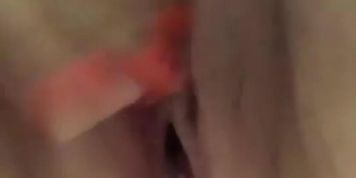 squirting his cum out of my freshly fucked pussy- new POV 