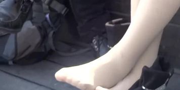 candid nylon feet toeclamp