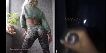 Hot Blonde twerk BBC cumshot