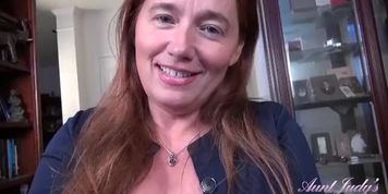 Naughty Aunt plays with nephew