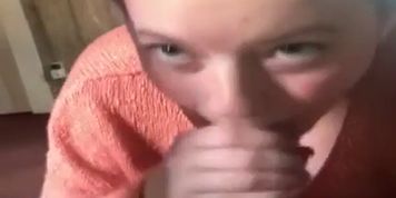 Hot amateur POV blowjob and swallow