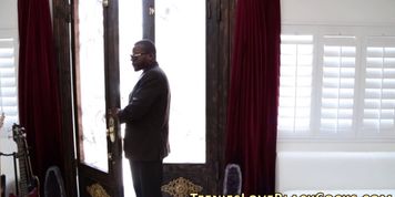 Tiny teen sucks black rod