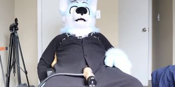 Fursuit Dick Milking With The Venus Milking Machine