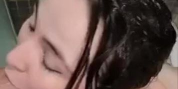 Emily Hill Shower Dildo BJ