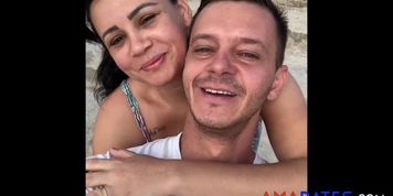 adult vacation 2021- second day on the beach- Good morning sex with cum in your mouth on the beach