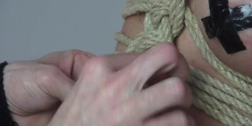 Tall Blonde in Rope Bondage Demonstration