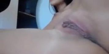 Girl Teasing Her Pussy Close Up
