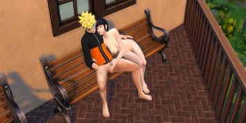 Naruto and Hinata balcony sex