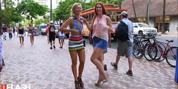 Melody & Lena Exposed in Waikiki Part1- Sexxarts