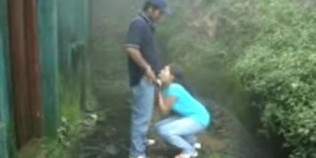 Outdoor Public Suck Fuck Rain