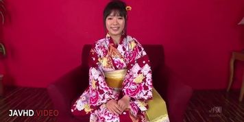 Steamy Passion: Asian Chiharu Gives Japan Blowjob & Kimono Screw Fest