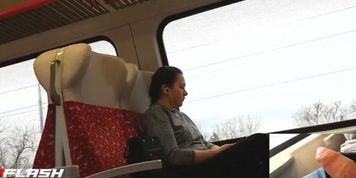 Cock Flash On Train