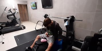Wanted to use my Bad Dragon Pussy in Public Gym Room, came too fast (sorry, nervous ^^)