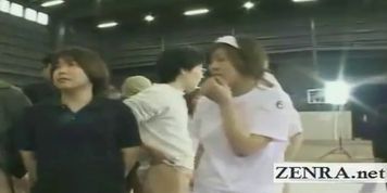 Subtitled Japanese gyaru group play musical CFNM game