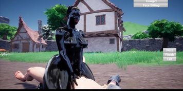 Feign gameplay BDSM Latex outfit PAWG BBW cowgirl facesitting