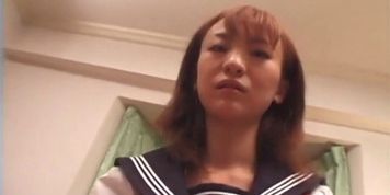 Lustful Asian babe in school gets tiny quim licked by her teacher