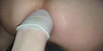Quick Gloved Anal Fisting