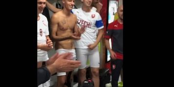 Public bulge grab in soccer Xposed