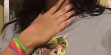 Skinny Girl Chugs Cum Asmr!