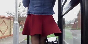 A Breezy Day waiting for the bus