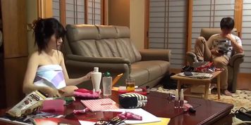 Brother fucks his japanese sis