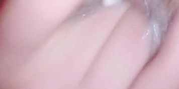 Dripping wet creamy pussy from hot masturbation session
