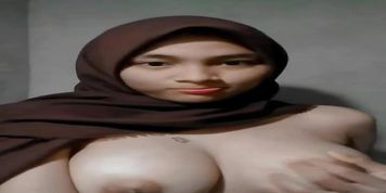 Indonesian Hijab Teen With Very Perfect Boobs And Have Tattos On Her Big Tits