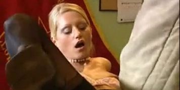 Giving the office girl two cocks. DP and DA.