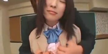 A very messy schoolgirl bukkake