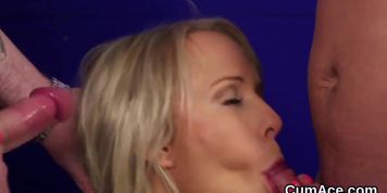 Kinky peach gets cumshot pov on her face swallowing all the ejaculate