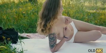 OLD4K. Nice miss isn&rsquo;t against fucking together with old male