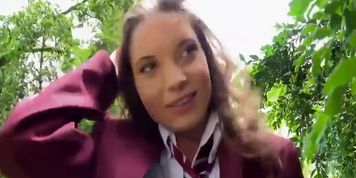 Tight Teen Anita Bellini has both holes plugged by two Gardeners