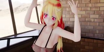 MMD???????///////??EEVEE ////??????????RED WICKS VIDEO COLOR EDIT SMIXIX (1/6) 3D EROTIC DANCE