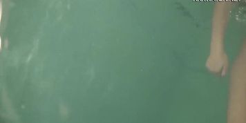 Sveta masturbates underwater in the pool (Alice Campbell)