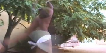 Old man and natural boobs ebony