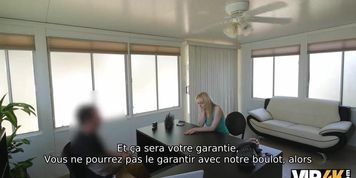 VIP4K. Cute blonde Allie Rae gives her sissy to a loan officer (Alli Rae)