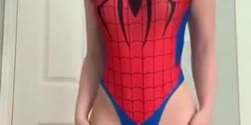 Sara Mei Kasai - SpiderMan spank ass (Little Hellcat)