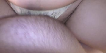 BBW hotwife with a huge tits and nice ass get a rough fucking in doggystyle pose and missionary until get a big creampie and do