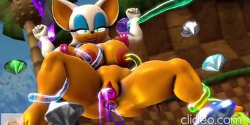 Sonic Team - Rouge the Bat animation With sound (Rachel Rouge)