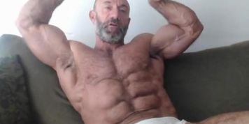 Tight Rough Muscle Bear With Defined Abs Hottest Daddy Flexing Webcam
