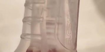 My big cock maxing out a clear fleshlight