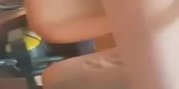 Naughty schoolgirl got bored at isolation and decided to play with her sexy holes in front of mirror