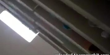 UPSKIRT--slim asian with a fat pussy peeking thru