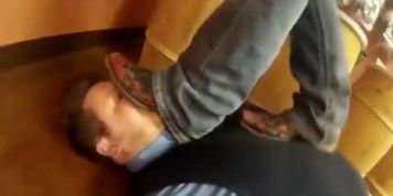 Public trampling in a store