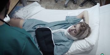 Perverted doctor fucks his petite blonde teen patient (Arya Fae)