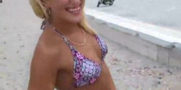 Hot Blonde Ex Girlfriend Plays With Her Pussy In The Shower
