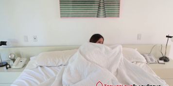 Petite teen rides weiner