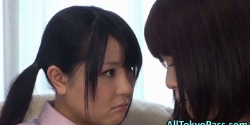 Lesbo asian babes kiss