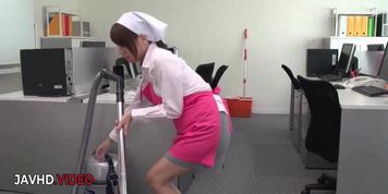 Naughty Chihiro Akino Shows Off Her Amazing Asian Blowjob Skills (Office Lady)