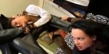 sexy euro girls anal 3some